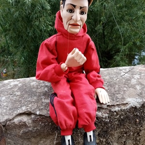 orig Czech marionette puppet wood 1 puppet artist street televariete string professional Art Doll Handmade image 8