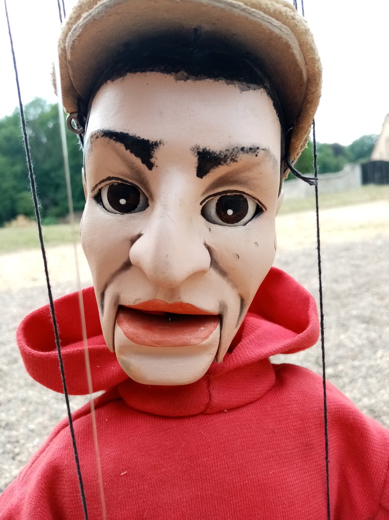 orig Czech marionette puppet wood 1 puppet artist street televariete string professional Art Doll Handmade image 4