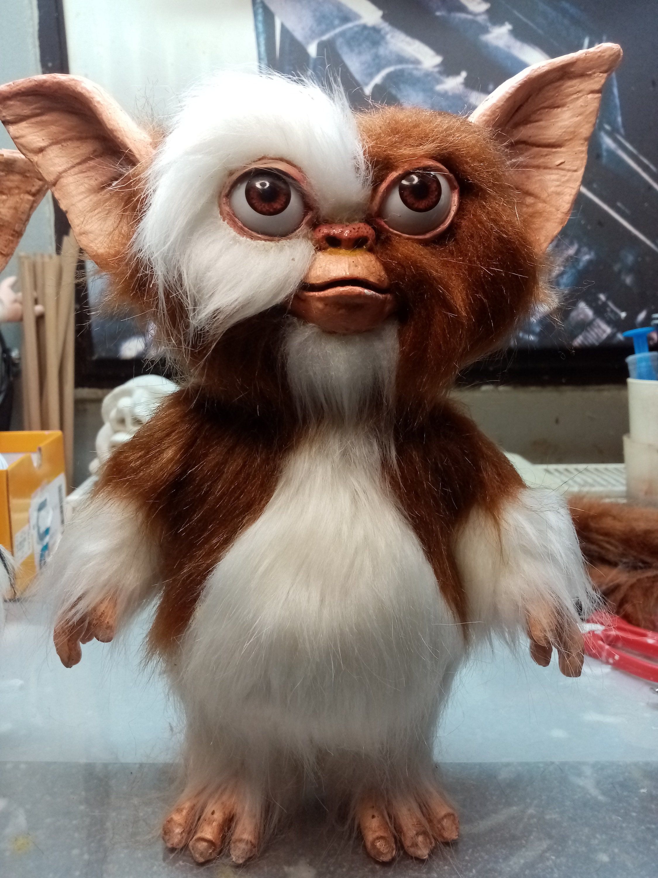 VTG Gizmo Mogwai, Gremlins, Warner Bros, Plush Toy, 40сm. Made in Spain,  From 1990s 