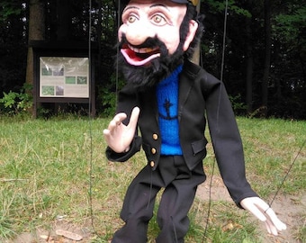 Czech marionette new puppet artist street televariete string marionette  professional Art Doll Handmade