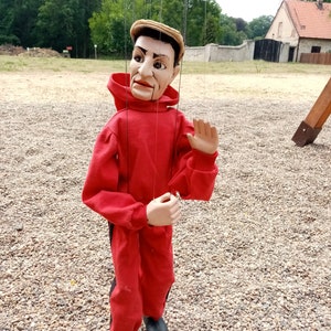 orig Czech marionette puppet wood 1 puppet artist street televariete string professional Art Doll Handmade image 3