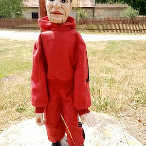 orig Czech marionette puppet wood  1 puppet artist street televariete string professional Art Doll Handmade
