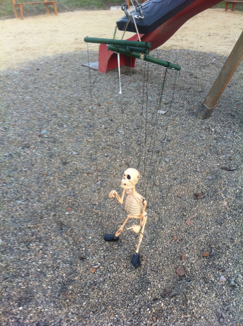Skeleton Czech puppet street dance string Etsy