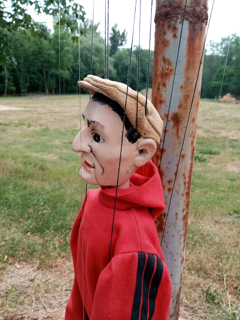 orig Czech marionette puppet wood 1 puppet artist street televariete string professional Art Doll Handmade image 9