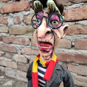 Czech marionette puppet wood THEATRE STRING  Art Doll Old Fashion Vintage Custom Unique Handmade Luxury Dolls made on order awesome