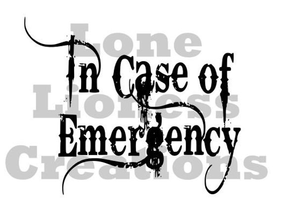 In Case Of Emergency Break Glass Svg