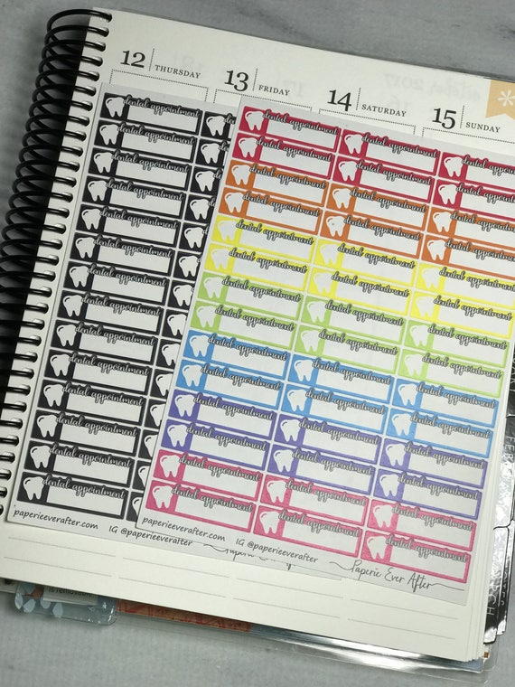 Download Dentist appointment planner stickers dental planner ...
