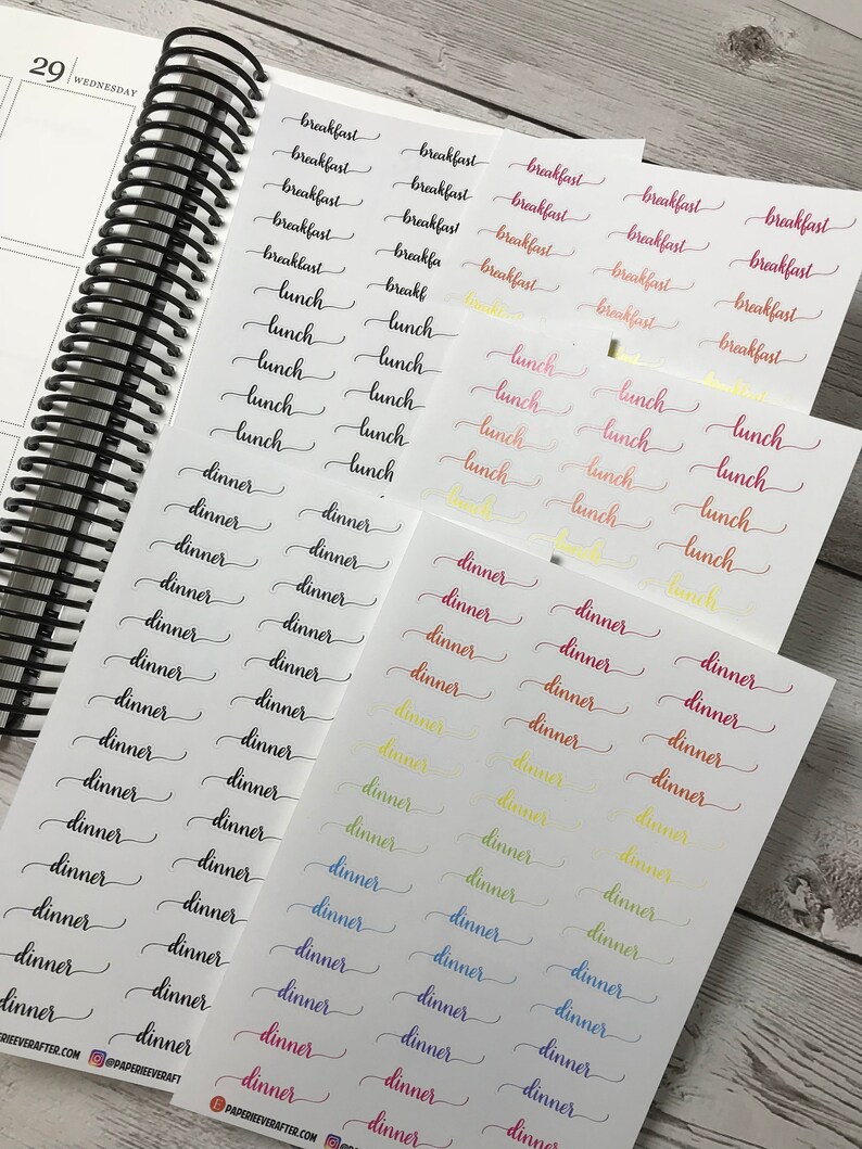Calendar Agenda Rainbow Breakfast Lunch Dinner Meal Labels Planner Sticker Happy Planner Erin Condren Calendar Agenda Rainbow Breakfast Lunch Dinner Meal Labels Planner Sticker Happy Planner Erin Condren