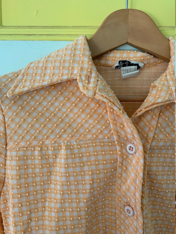 Textured Peach Button-down - image 2