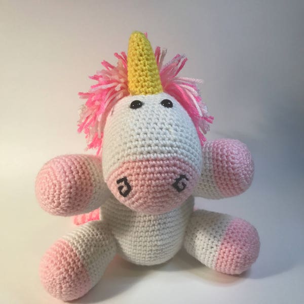 Licorne rose, Despicable Me, Minion, jouet au crochet, amigurumi, animal en peluche, cadeau pour baby shower, nouveau-né, anniversaire d'enfants, amateur de licorne