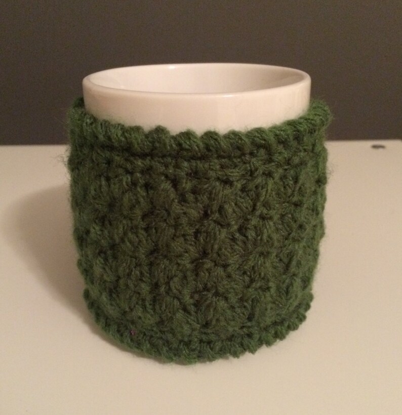 Crochet mug cozy, handmade tea mug sleeve, cozy coffee gift, easy office gift, crochet cup cozy, eco friendly teachers gift, mug warmer image 6