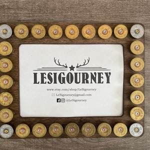 Shotshell Frame Shotgun Bullet Photo Frame, Silver Shotgun Shells Art, Unique Hunting ...