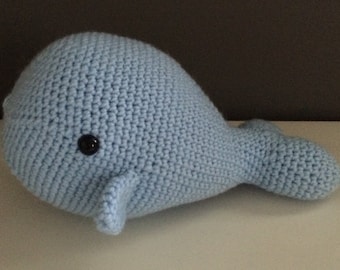 Willie the Whale, crochet whale, crochet fish, amigurumi, plushie, toy