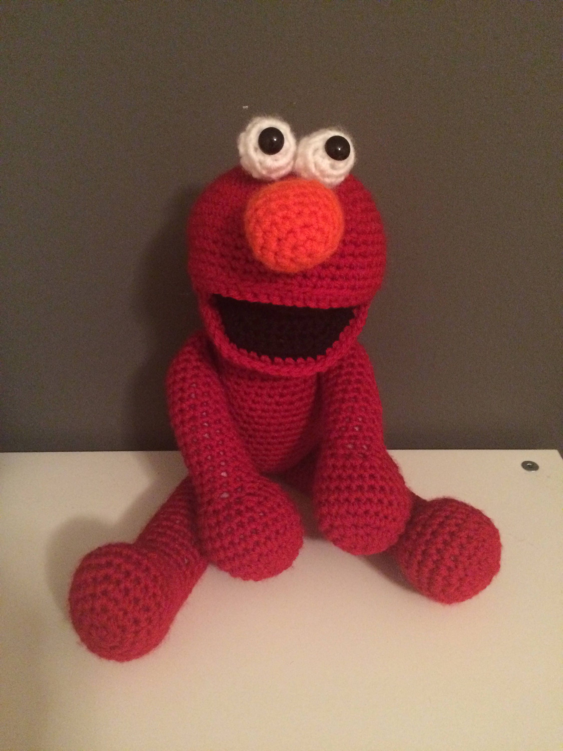 dun Gepensioneerde huren Gehaakt Elmo speelgoed Sesamstraat karakter rood knuffel - Etsy Nederland