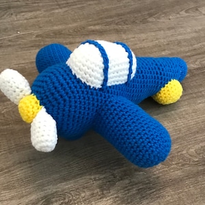 Airplane, crochet toy, baby shower present, aviator prop, pilot gift, Plane
