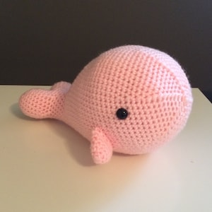 Willhelma the Whale, crochet whale, crochet fish, amigurumi, plushie, toy, underwater theme, ocean nursery, creatures of the sea