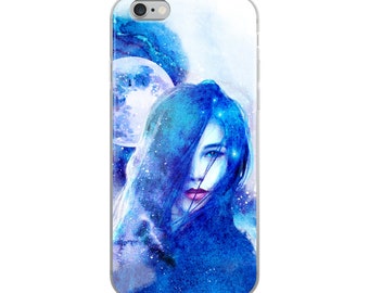 Moon Watercolor, Witchy Woman Artwork iPhone Case