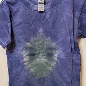 Handmade Tie-dye t-shirt for child, child tie-dye shirt, children tie dye shirt, tie-dye clothes size 4T red, purple, blue tie dye shirt