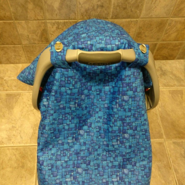 Universal royal blue soft carseat canopy, girl carseat canopy, baby carseat canopy, baby carseat cover, blue minky, boy car seat canopy