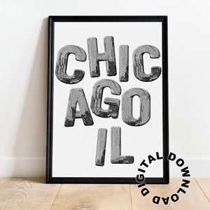 Disco Chicago Wall Art, Disco City Wall Print, Chicago Wall Print, Digital Download