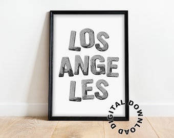 Disco Los Angeles Wall Art, Disco City Wall Print, Los Angeles Wall Print, Digital Download, LA Wall Art, Los Angeles Print, LA Print