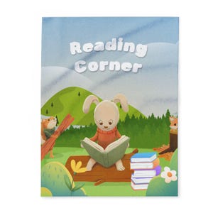 Cozy Fleece Blanket for Reading Corner - Arctic Throw, Home Decor, Winter Gift, Snuggle Blanket, Lap Blanket, Bedding Accessory