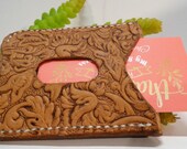 Handmade Tooled Leather Card Holder
