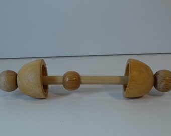 vintage wooden baby rattle