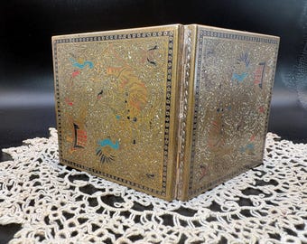 Vintage Volupt Persian brass powder compact