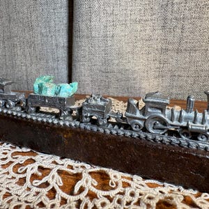 Vintage pewter train railroad spike sculpture