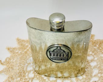 Vintage Virginia Law Pewter Flask