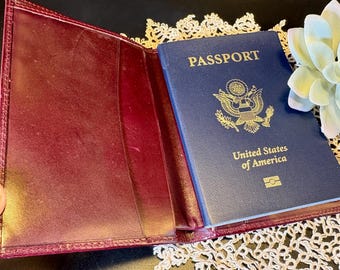 NEW Italian Leather Passport Wallet