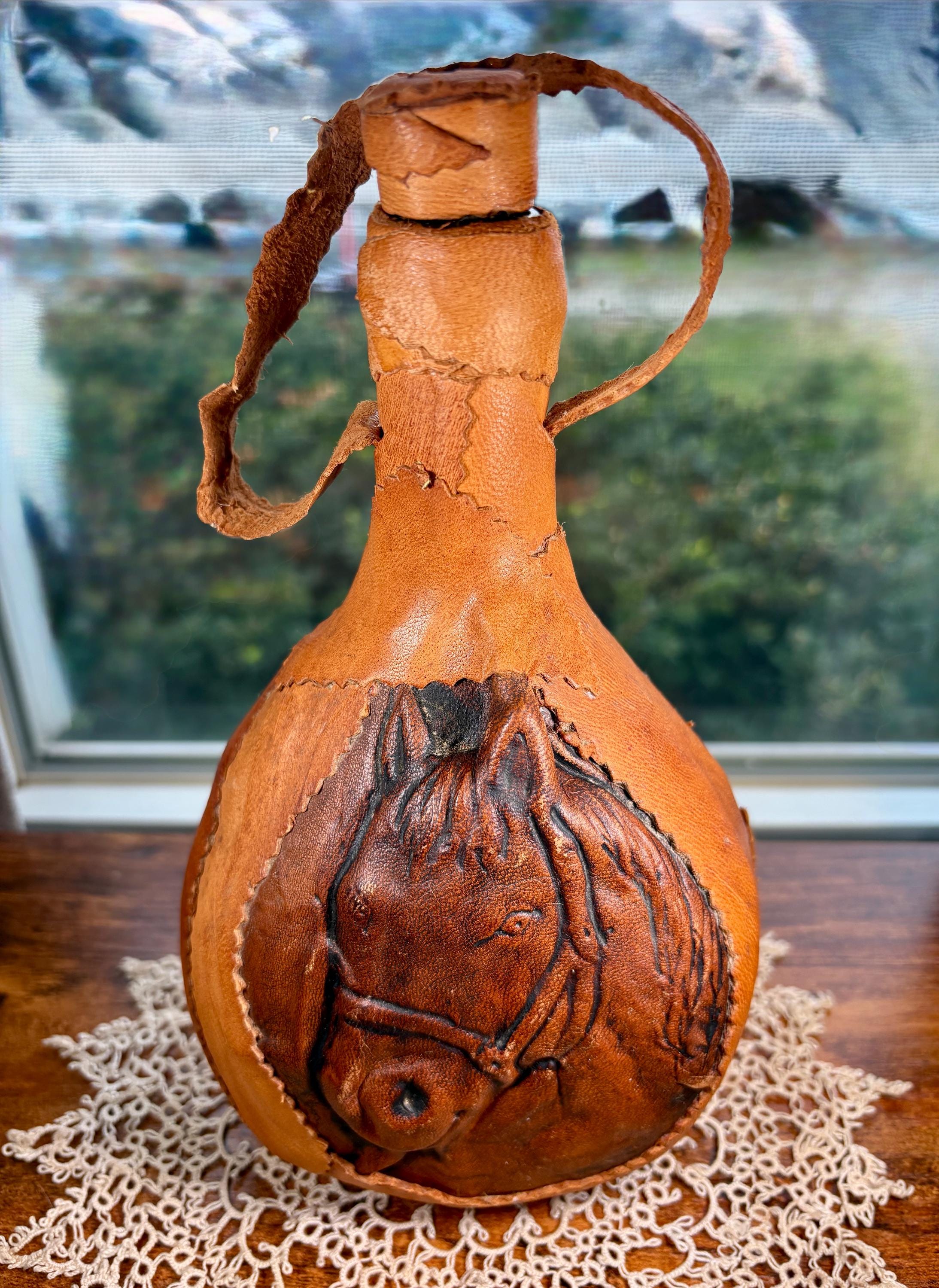 Vintage Italian Leather Wrapped Decanter - Etsy Vintage Italian Leather Wrapped Decanter - Etsy