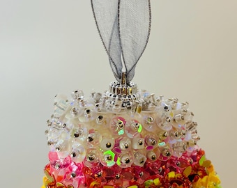 Handmade Sequin Mitten Ornaments-One of a kind-Sold Separately