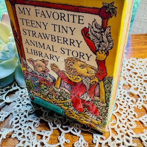 Vintage Teeny Tiny Strawberry Animal Story Library