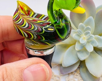 Hand Blown Glass Vintage Wine Stoppers-EACH SOLD SEPARATELY