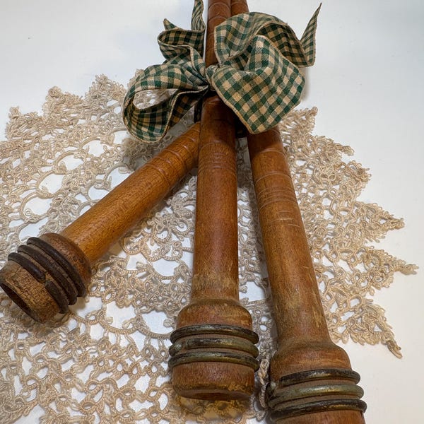 Vintage Textile Mill Bobbins, quills or spindles