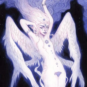 Euphoria art print | fantasy art print | angel | fairy art | 11x14 |