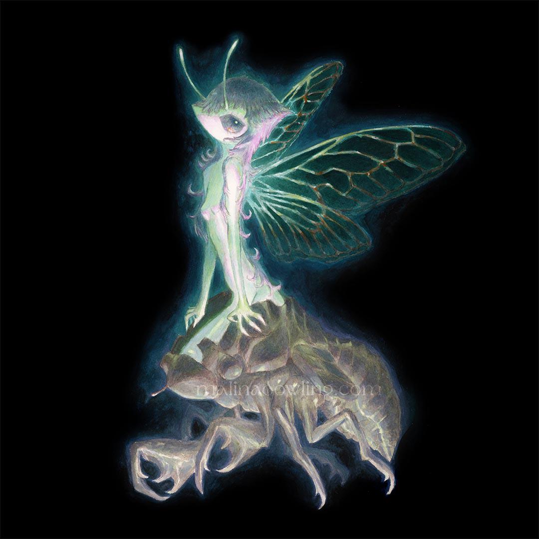Eclosion | Fairy art | 9x9 inches |