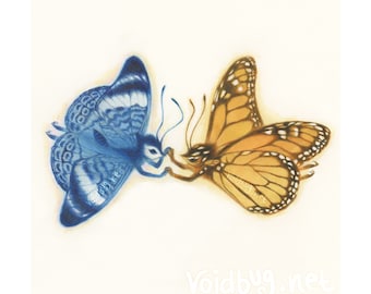Fairy Couple - Monarch and Procilla beauty | 9x9 inches |