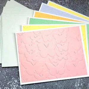 6 Schmetterling Sympathie Danke Karte Grußkarte Pastell Minimalist Freunde Familie Baby Shower Hochzeit Stationär Tier Kätzchen Hund Rettung