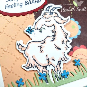 3 Stampin' Up キット Way To Goat バースデーケーキ Get Well Thank You おもしろいエンボス加工ハンドメイドカードキット ハンドスタンプ DIY