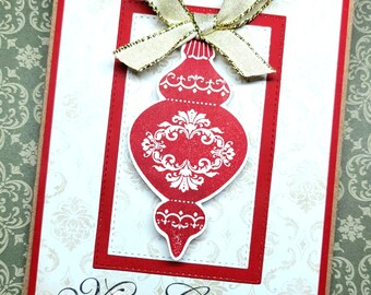 Zestaw kartek świątecznych VINTAGE Victorian Ornament Holiday Stampin Up 4 stemplowane ręcznie Stwórz własne kartki DIY Papirus Eleganckie zwierzęce kocięta Ratowanie