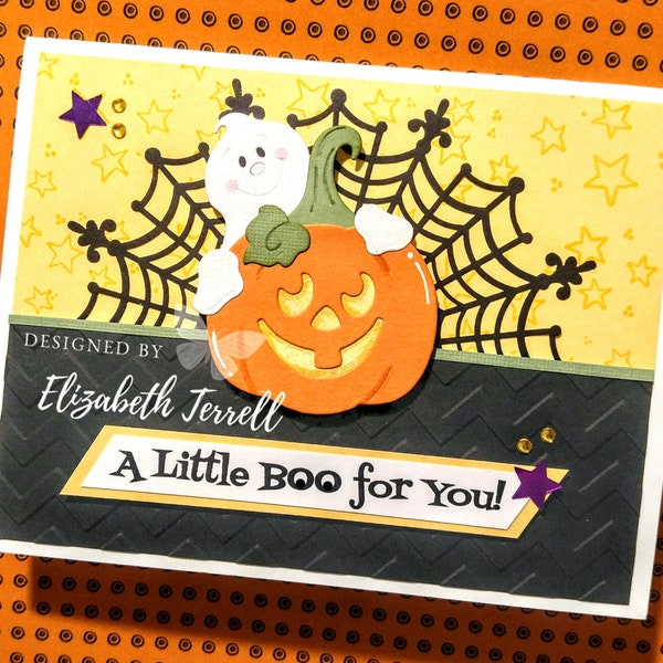 3 HALLOWEEN Stampin Up Card Kit Cute Cutest Ghost Pumpkin Spider Web doilies doily BOO Hand Stamped DIY