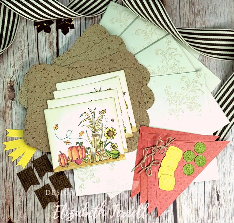 4 Fall Card Kit Stampin up Pumpkin Harvest Thanksgiving Thankful DIY ...