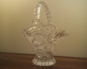 Hand Cut Crystall Basket From Birds Collection -By BLEICRISTALL Western Germany