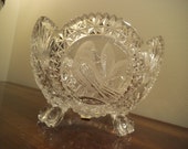 Hand Cut Crystall Bowl From Birds Collection -By BLEICRISTALL Western Germany