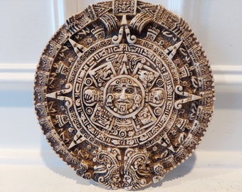 Mayan Aztec Ceramic Wall Plaque