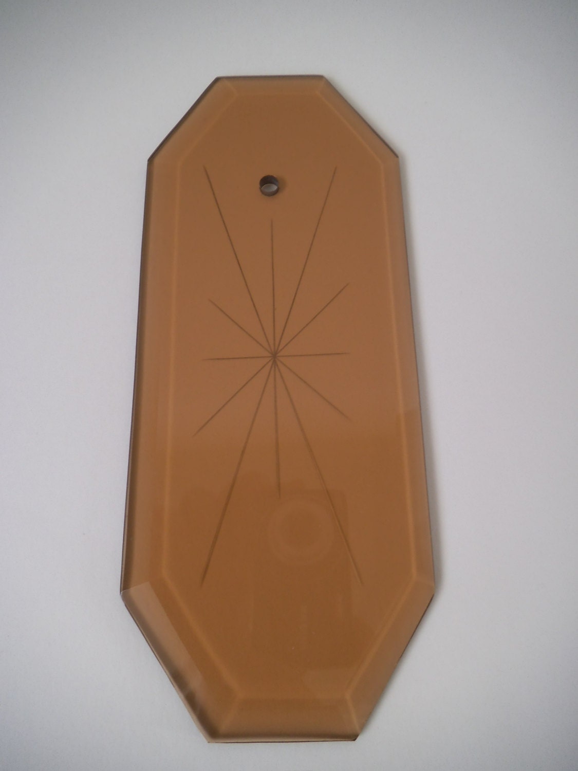 Octagon Beveled Glass Panel Star Amber Brown Chandelier Lamp Etsy