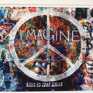 John Lennon Wall Imagine by John Lennon Unframed Collectible This is Not Here Reproduction Original Wrap image 6